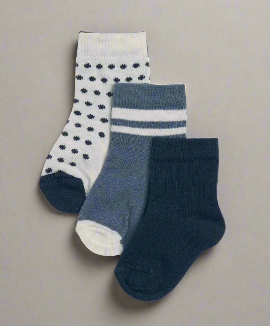 Blue Sock Pack of 3 | Accessory | Mamas & Papas for Mamas & Papas LB - 6hr