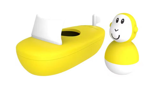 Boat Set - Yellow | Bath Toy | Matchstick Monkey for Mamas & Papas LB - Activity & Sensory Toys