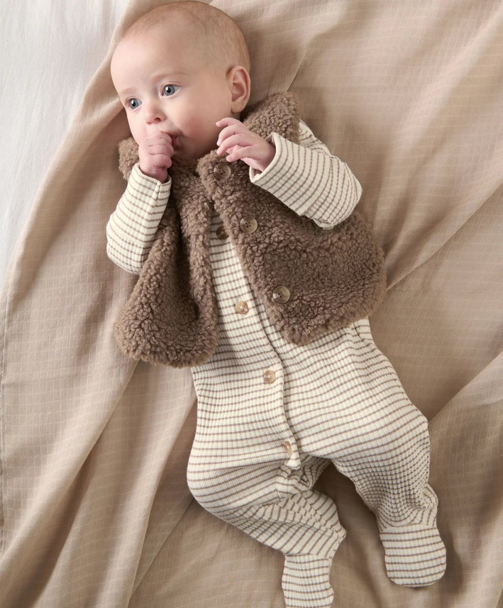 Borg Gilet & All In One Outfit Set | Sleepsuit | Mamas & Papas for Mamas & Papas LB - 6hr