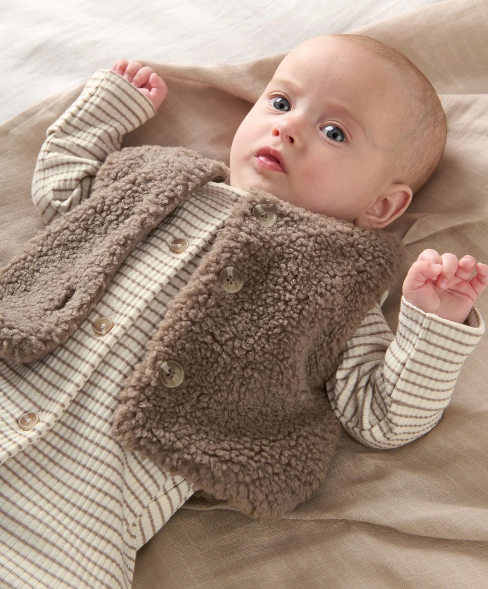 Borg Gilet & All In One Outfit Set | Sleepsuit | Mamas & Papas for Mamas & Papas LB - 6hr
