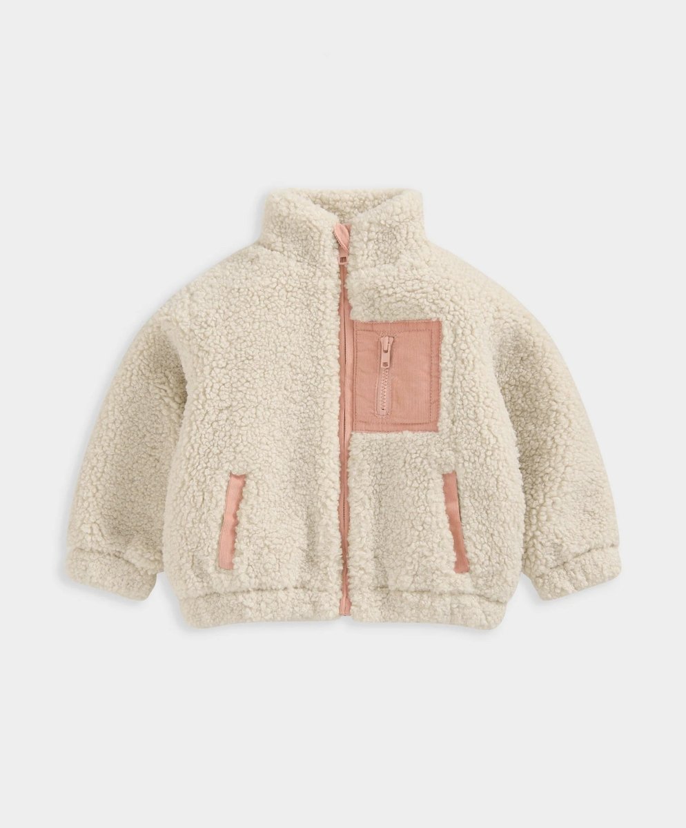 Borg Jacket - Beige | Jacket | Mamas & Papas for Mamas & Papas LB - 6hr