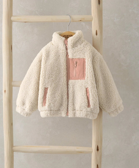 Borg Jacket - Beige | Jacket | Mamas & Papas for Mamas & Papas LB - 6hr