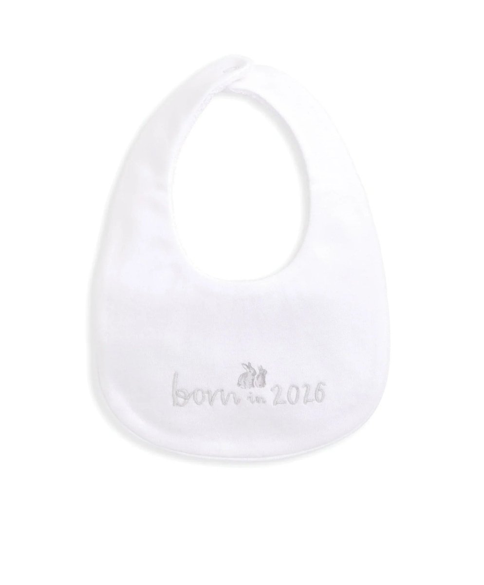 Born in 2026 Cotton Bib One Size | Bib | Mamas & Papas for Mamas & Papas LB - 6hr