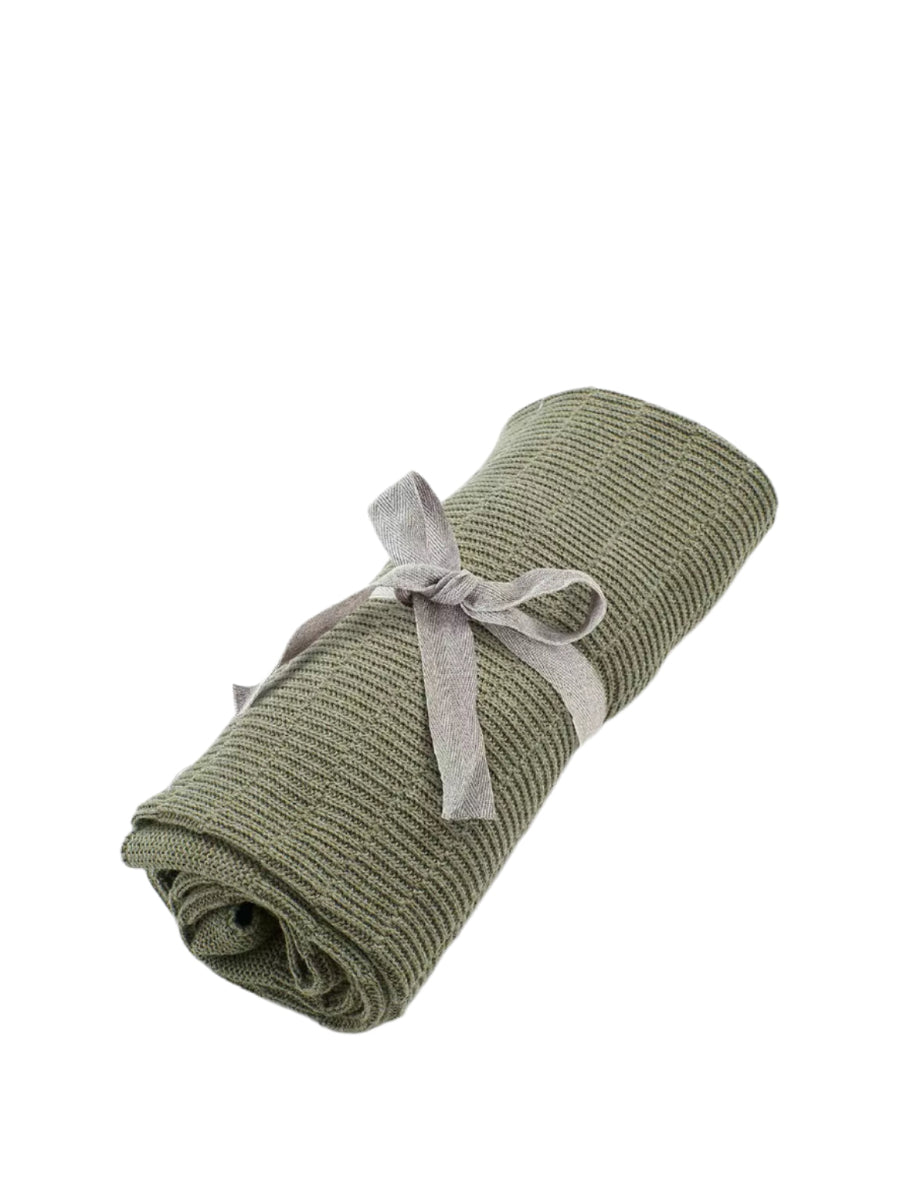 Born To Be Wild - Knitted Blanket Khaki Rib | Blanket | Mamas & Papas for Mamas & Papas LB - Baby Quilts & Blankets