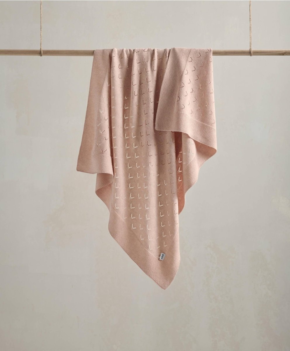 Born To Be Wild - Pink Pointelle Blanket | Blanket | Mamas & Papas for Mamas & Papas LB - 6hr