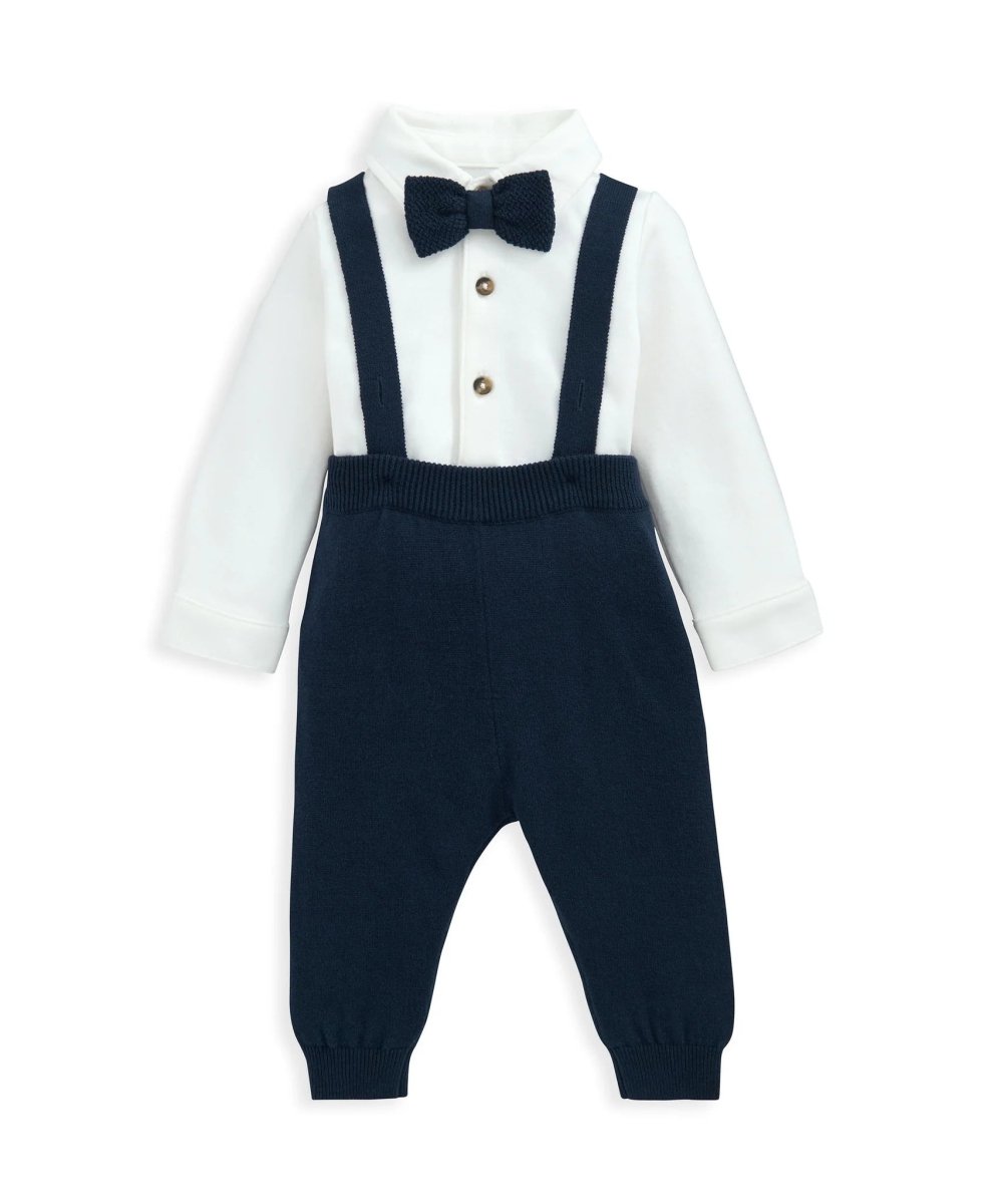 Bow Tie, Braces, Bodysuit & Trousers Outfit Set | Bodysuit | Mamas & Papas for Mamas & Papas LB - 6hr