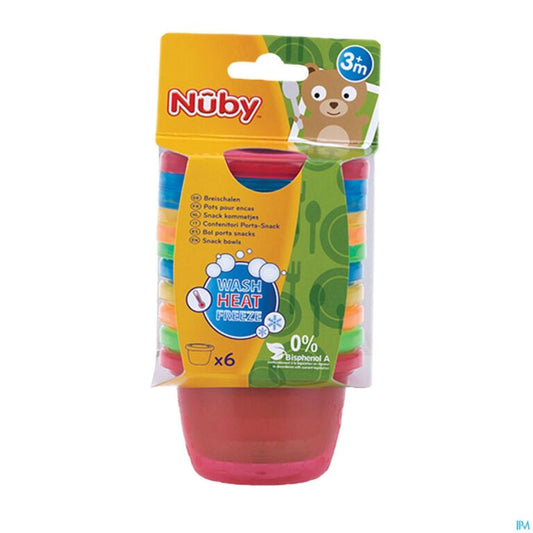 Bowl with Lid 300ml Pack of 6 | Bowl | Nuby for Mamas & Papas LB - 6hr