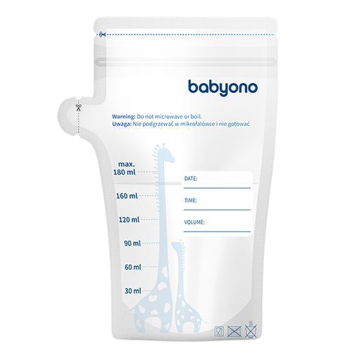 Breast Milk Storage Bags 180ml Pack of 30 | Breastfeeding Milk Storage | Babyono for Mamas & Papas LB - 6hr