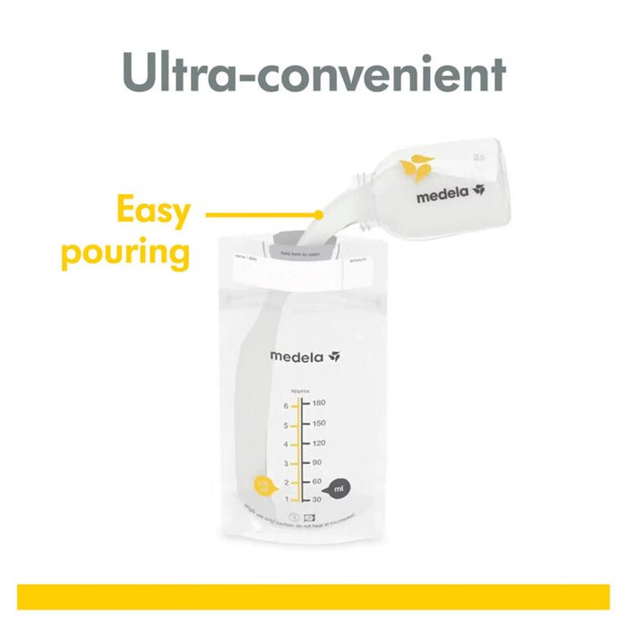 Breastmilk Storage Bags Pack of 25 | Breastfeeding Milk Storage | Medela for Mamas & Papas LB - Breast Feeding