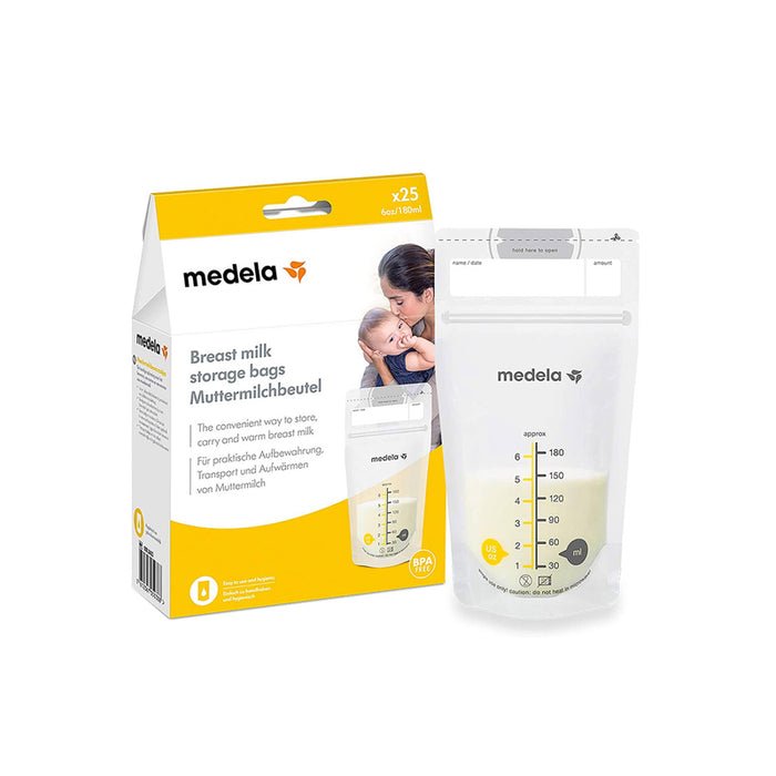 Breastmilk Storage Bags Pack of 25 | Breastfeeding Milk Storage | Medela for Mamas & Papas LB - Breast Feeding