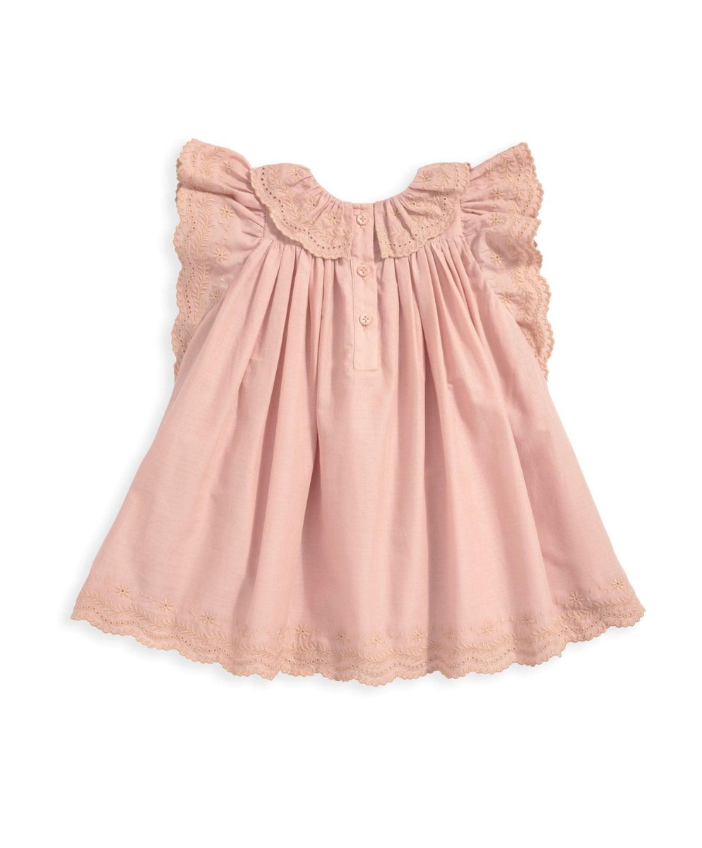 Broderie Frill Dress - Pink | Dress | Mamas & Papas for Mamas & Papas LB - 6hr