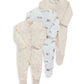 Bunny Floral Sleepsuits (Set of 3) | Sleepsuit | Mamas & Papas for Mamas & Papas LB - 6hr