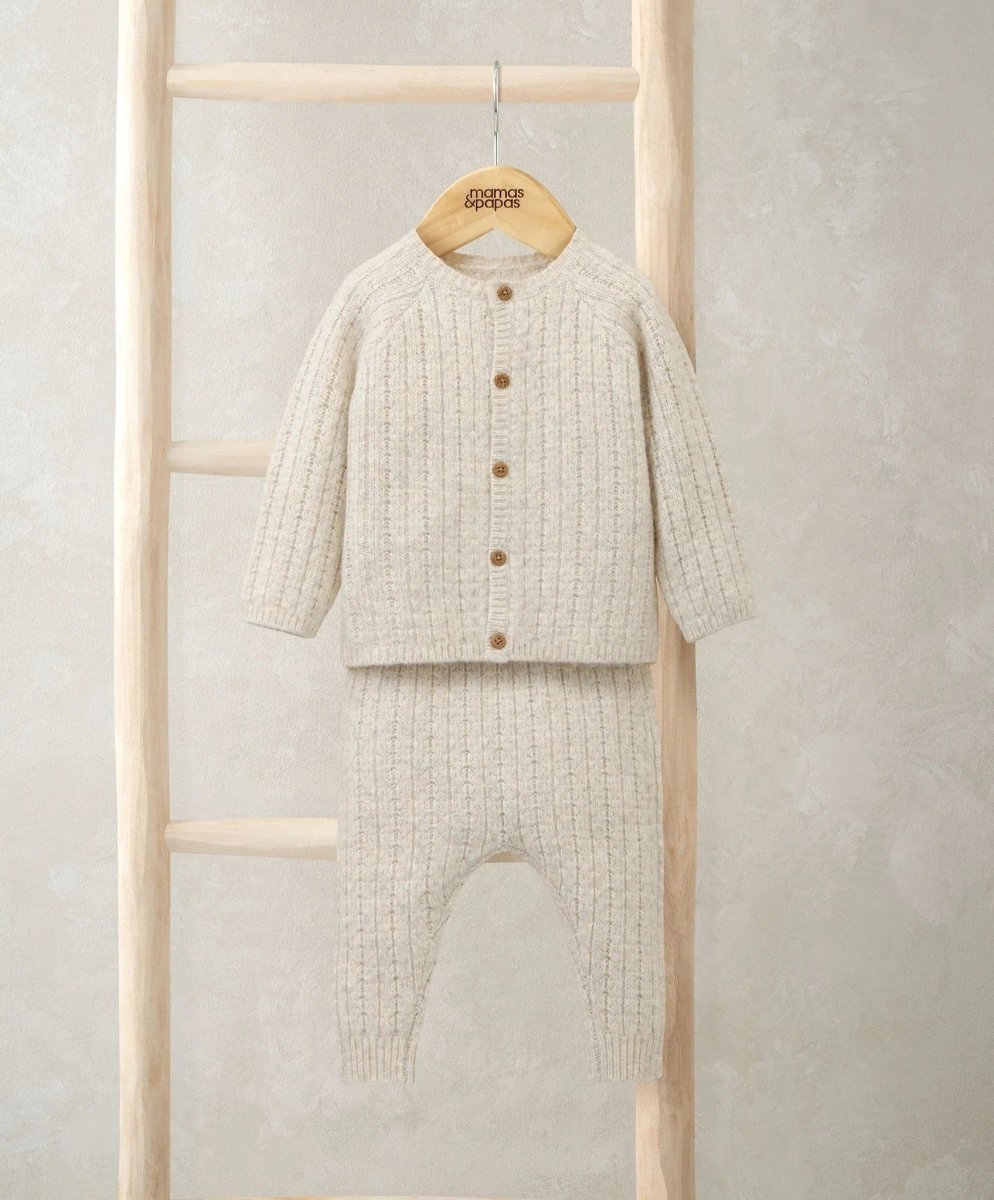 Cable Knit Top & Bottoms Set (2 Pieces) | Knit Set | Mamas & Papas for Mamas & Papas LB - 6hr