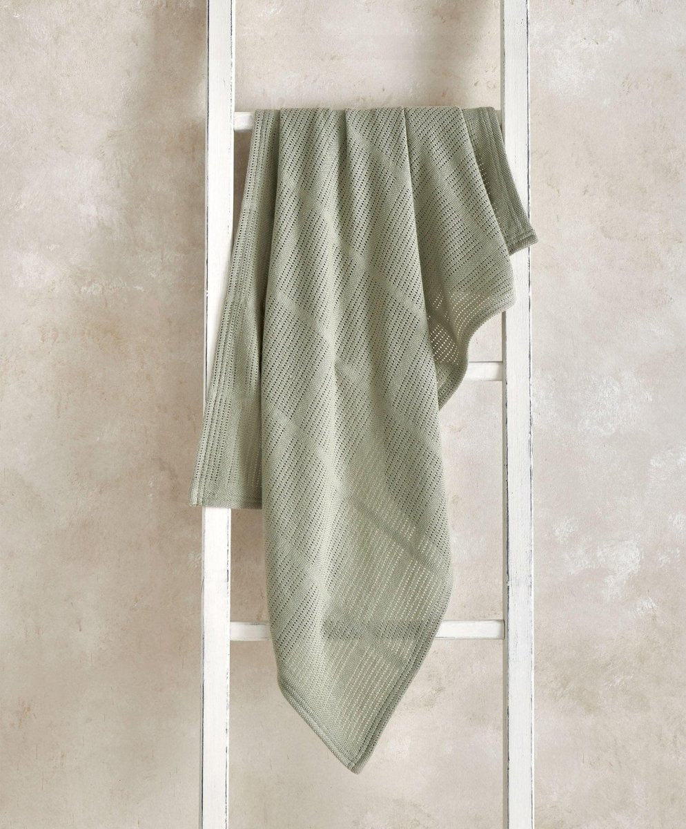 Cellular Blanket - Sage | Blanket | Mamas & Papas for Mamas & Papas LB - Baby Quilts & Blankets