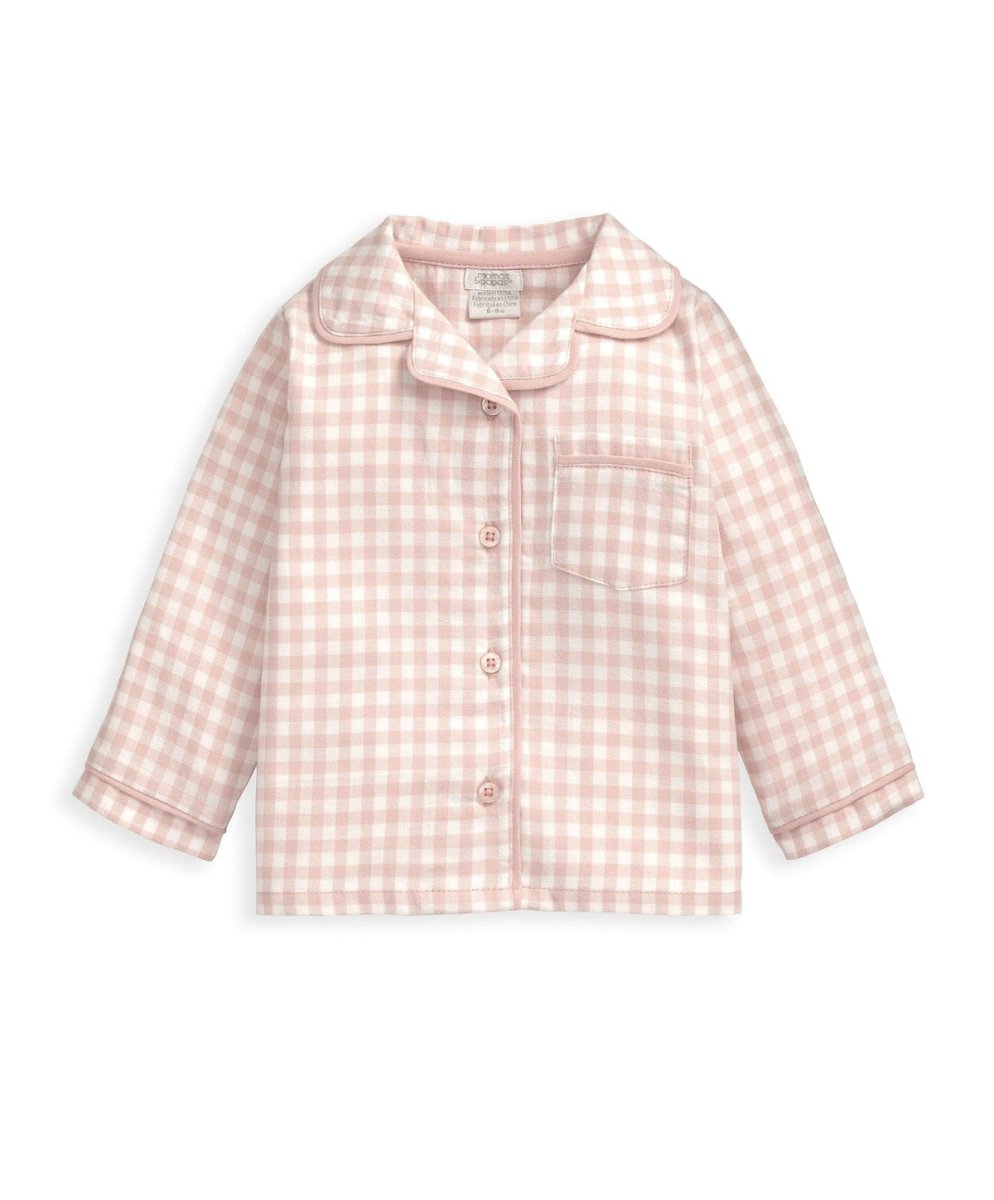 Check Woven Pyjamas - Pink | Sleepsuit | Mamas & Papas for Mamas & Papas LB - 6hr