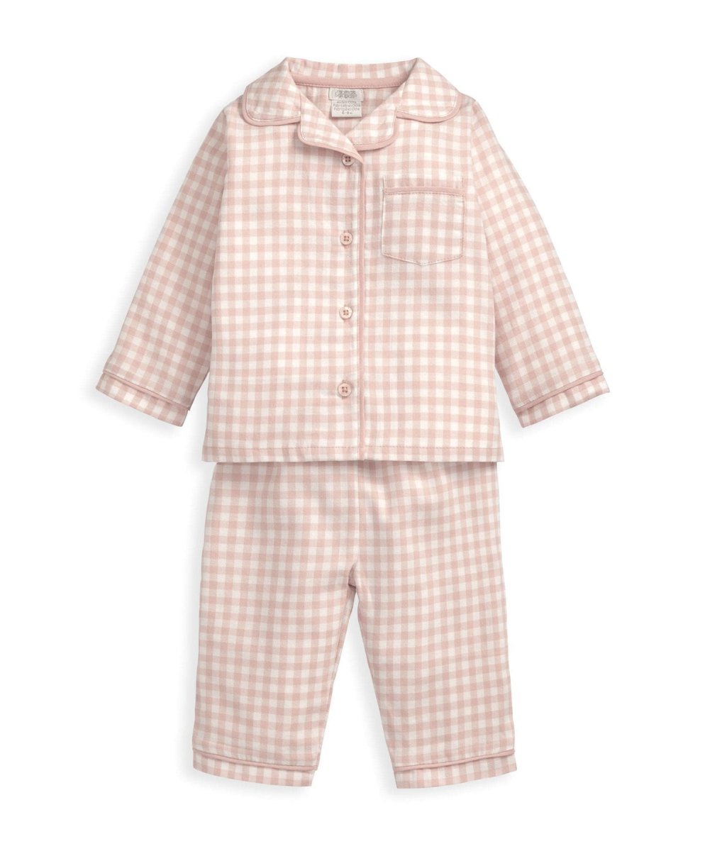 Check Woven Pyjamas - Pink | Sleepsuit | Mamas & Papas for Mamas & Papas LB - 6hr