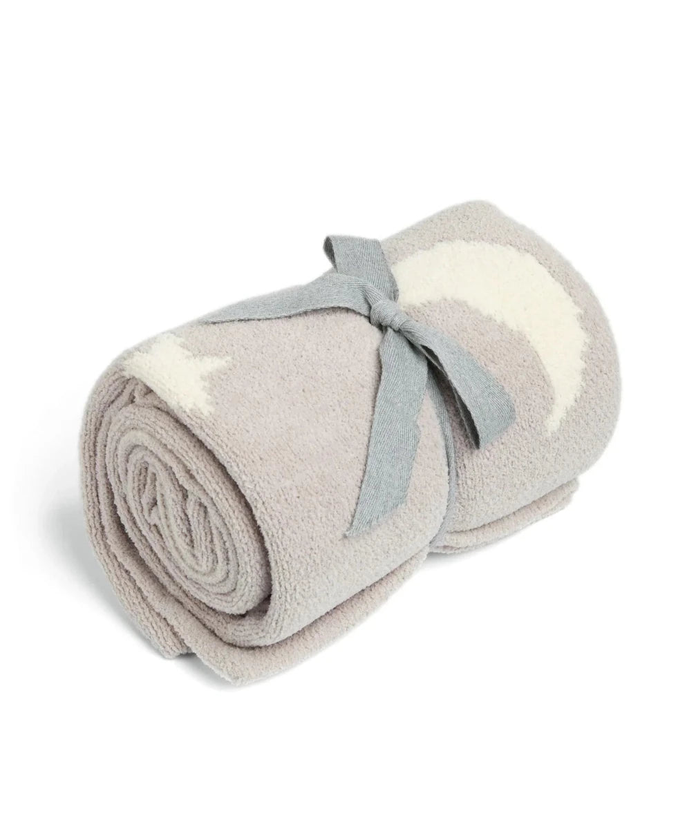 Chenille Blanket - Neutral Moon/Star | Blanket | Mamas & Papas for Mamas & Papas LB - Baby Quilts & Blankets