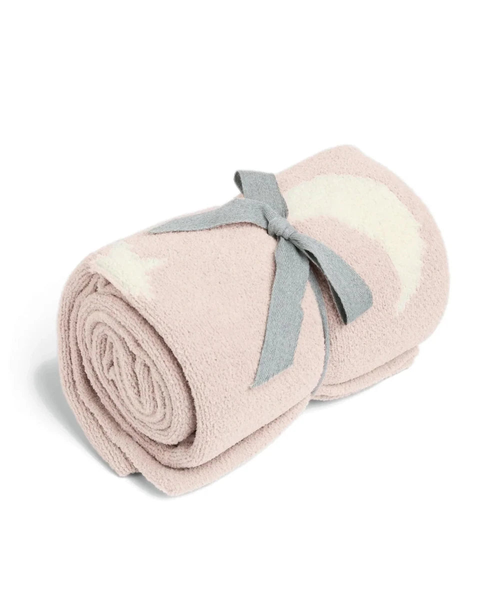 Chenille Blanket - Pink Moon/Star | Blanket | Mamas & Papas for Mamas & Papas LB - Baby Quilts & Blankets