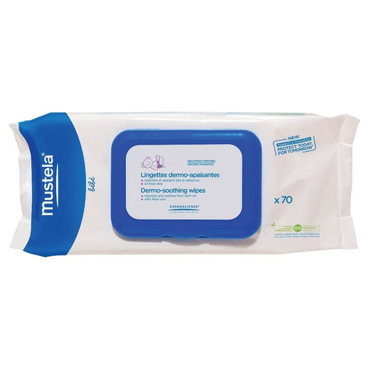 Cleansing Wipes 70 units | Wipes | Mustela for Mamas & Papas LB - Baby Changing & Hygiene