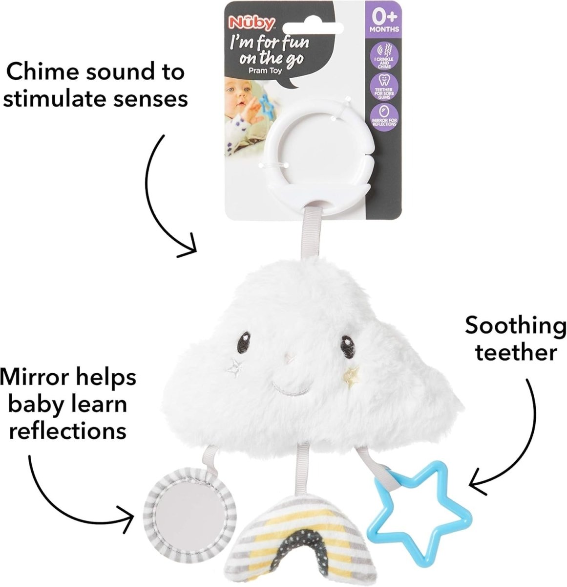 Cloud Pram Baby Toy | Activity Toy | Nuby for Mamas & Papas LB - 6hr