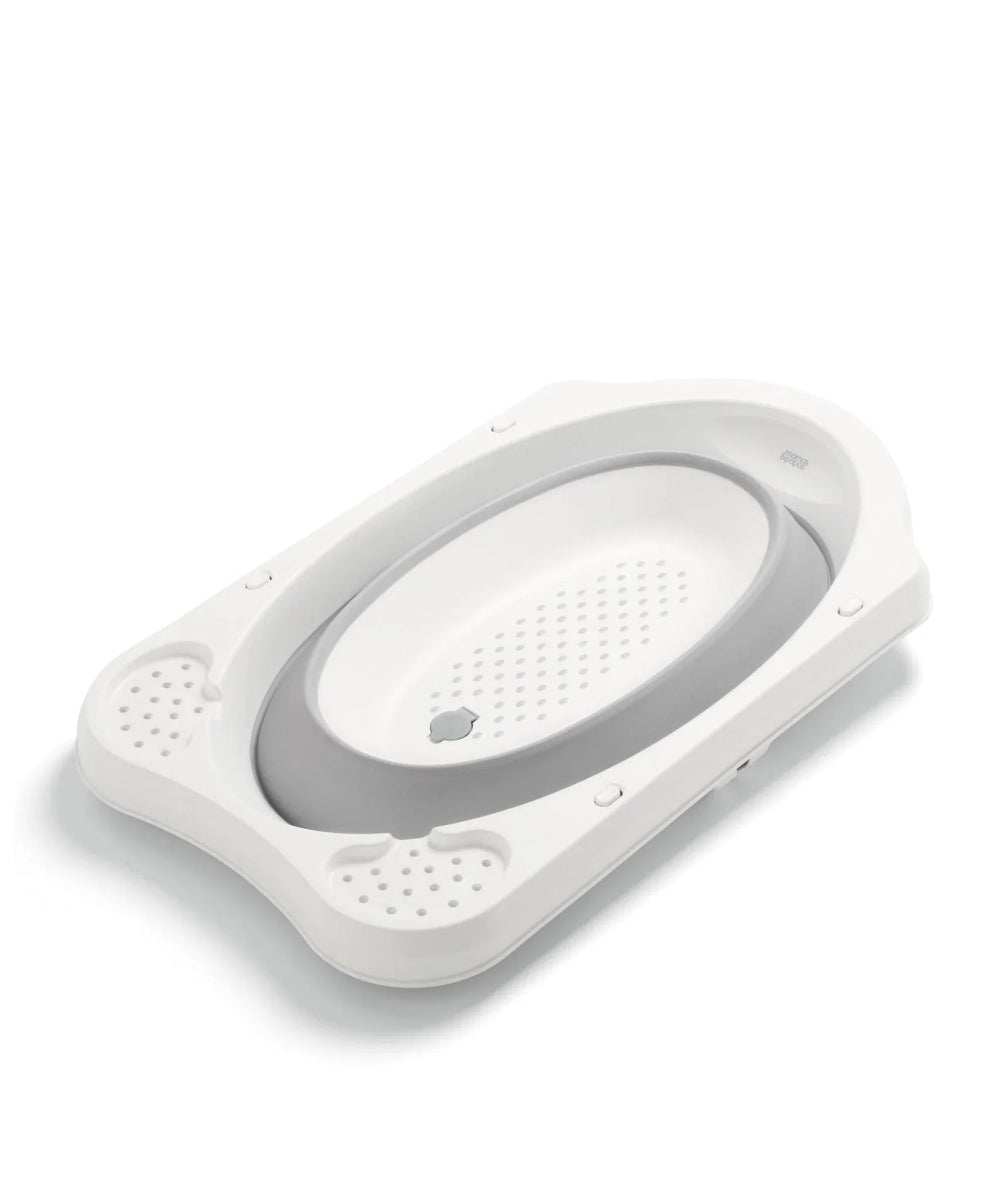 Collapsible Baby Bath – White/Grey | Bath Tub | Mamas & Papas for Mamas & Papas LB - Bath Tubs