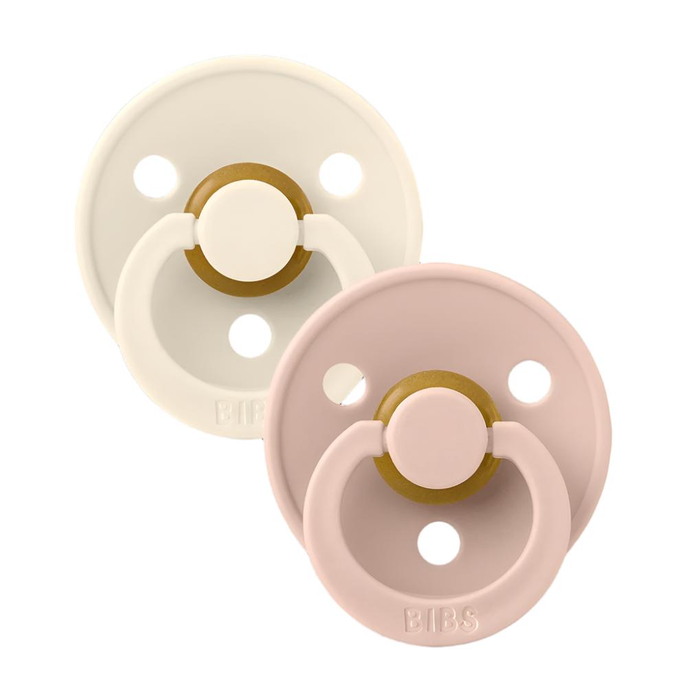 Colour 2 PACK - Ivory/Blush | Pacifier | Bibs for Mamas & Papas LB - Dummies & Soothers