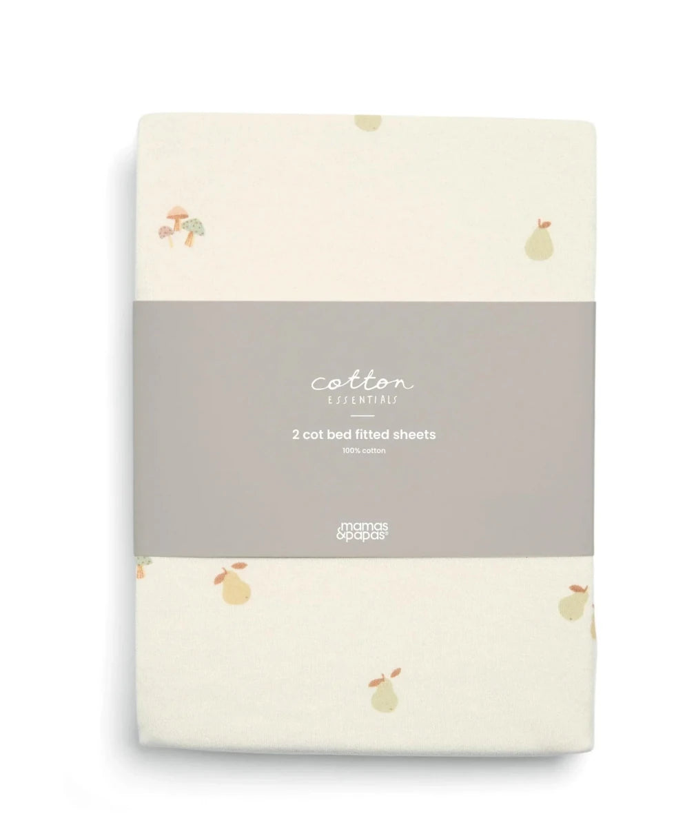 Cotbed Fitted Sheet (Pack of 2) - Woodland Print | Sheet bed | Mamas & Papas for Mamas & Papas LB - Furniture & Nursery