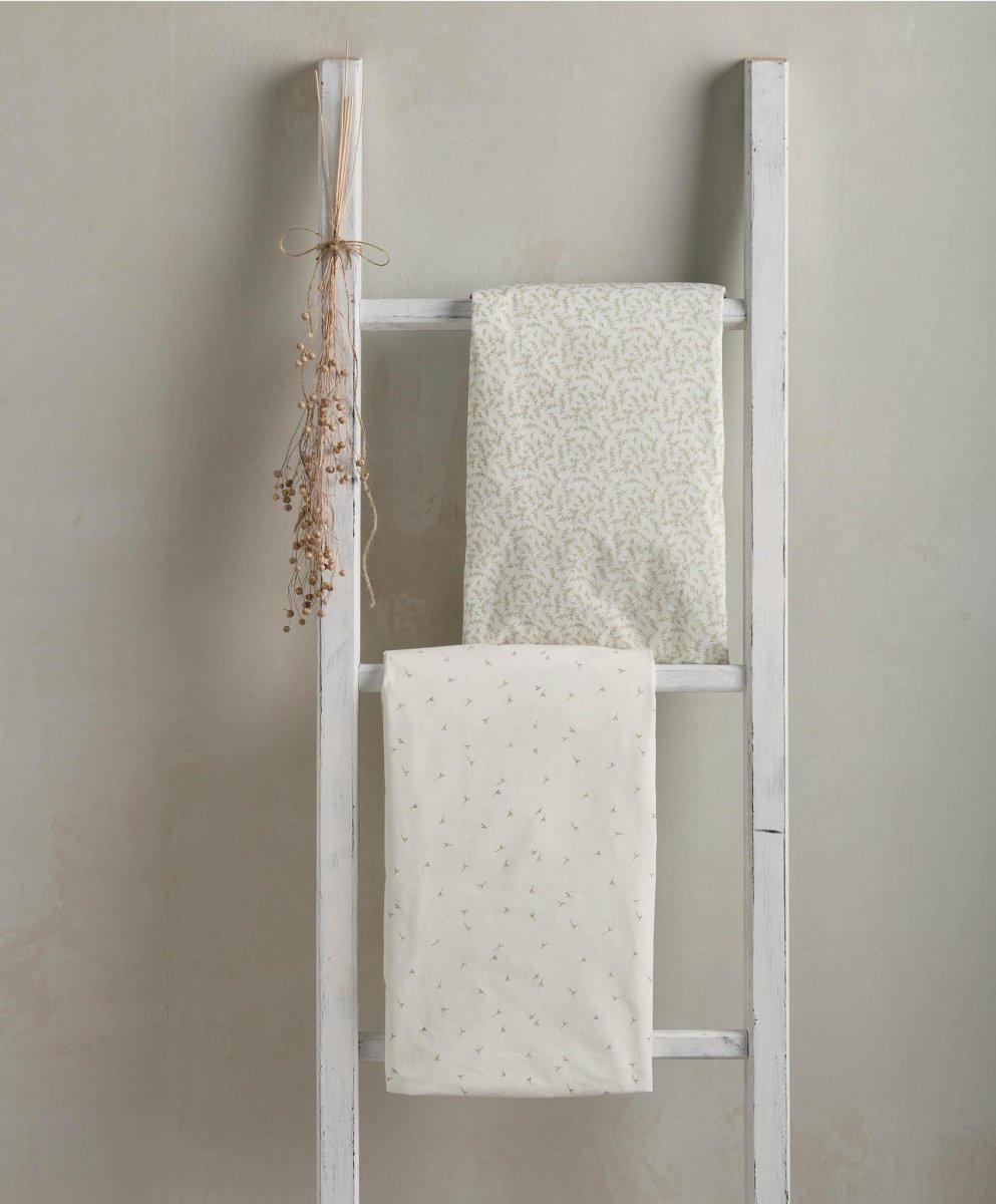 Cotbed Fitted Sheets Pack of 2 Seed - Leaf | Nursery Bedding | Mamas & Papas for Mamas & Papas LB - 6hr