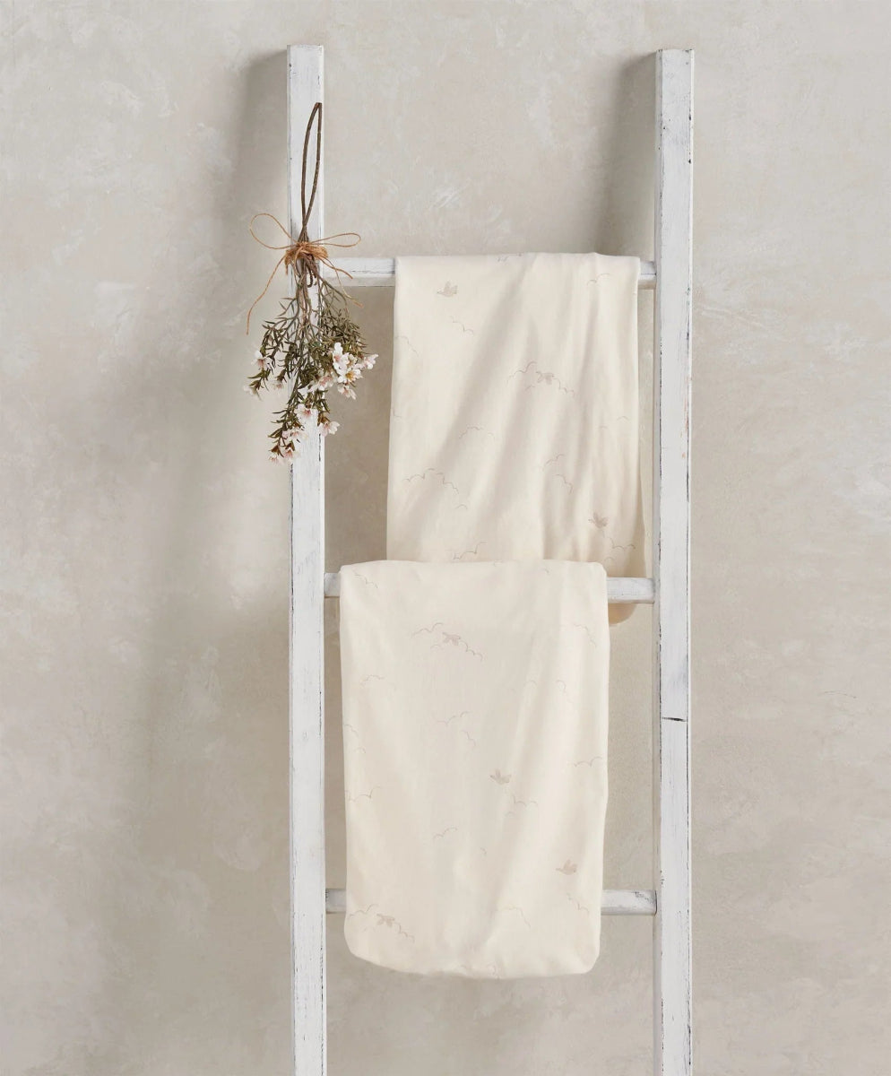 Cotbed Fitted Sheets Pack of 2 Welcome to the World Duckling - Cream | Fitted Sheet | Mamas & Papas for Mamas & Papas LB - Furniture & Nursery