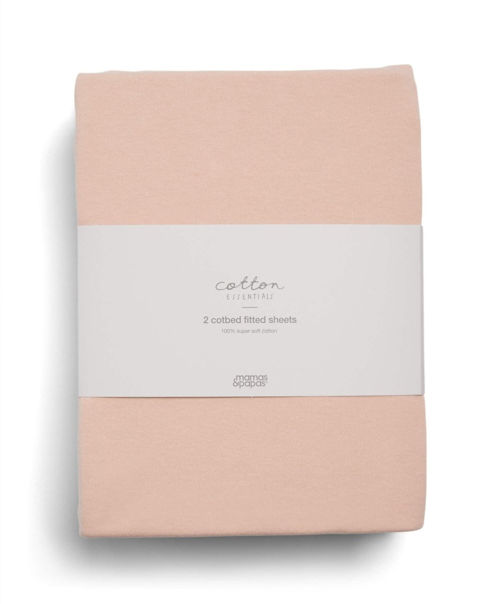 Cotton Essentials Cotbed Fitted Sheets Pack of 2 Terracotta | Nursery Bedding | Mamas & Papas for Mamas & Papas LB - 6hr