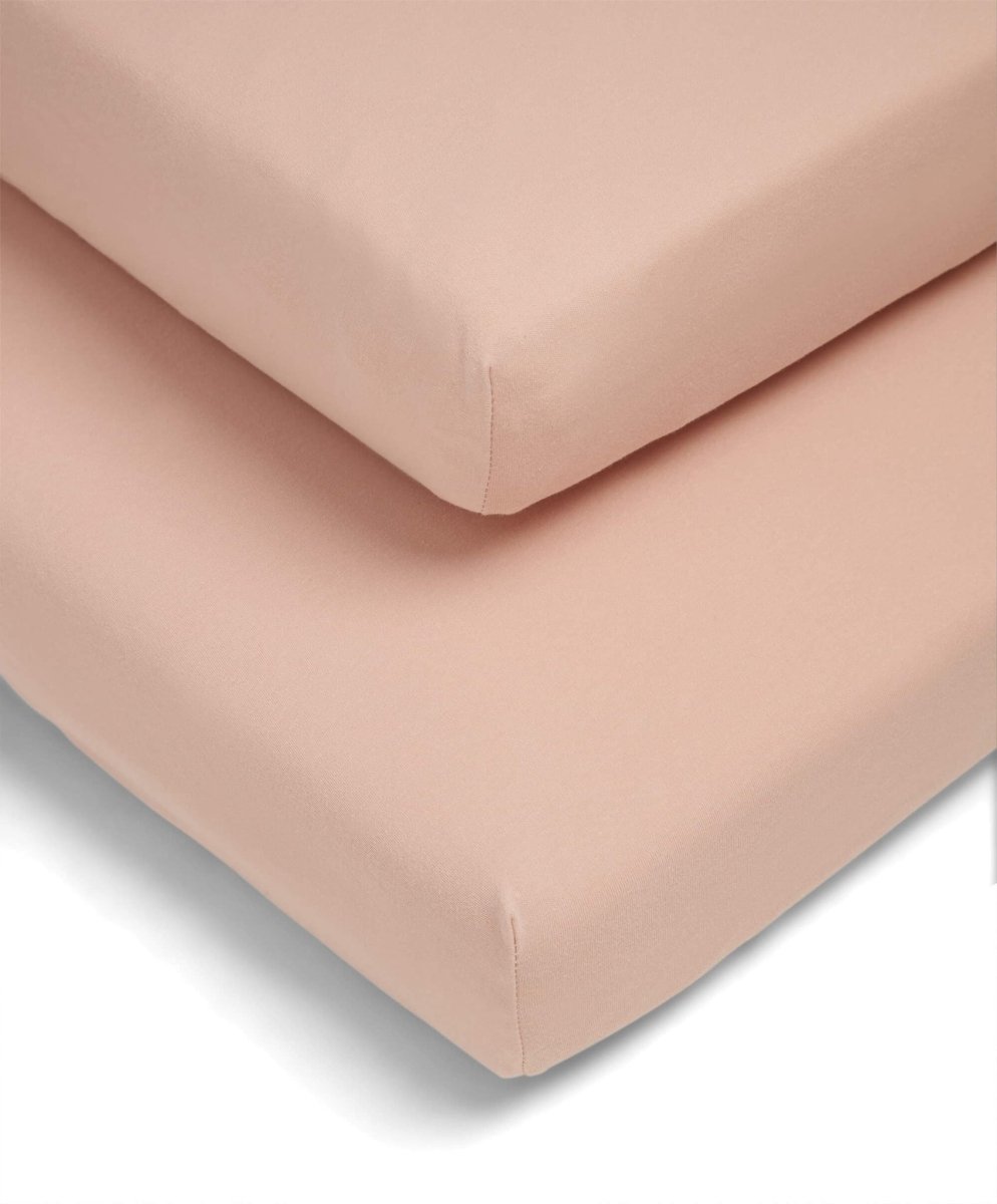 Cotton Essentials Cotbed Fitted Sheets Pack of 2 Terracotta | Nursery Bedding | Mamas & Papas for Mamas & Papas LB - 6hr