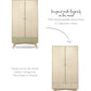 Coxley Wardrobe - Natural/ Olive Green | Wardrobe | Mamas & Papas for Mamas & Papas LB - Furniture & Nursery