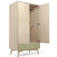 Coxley Wardrobe - Natural/ Olive Green | Wardrobe | Mamas & Papas for Mamas & Papas LB - Furniture & Nursery