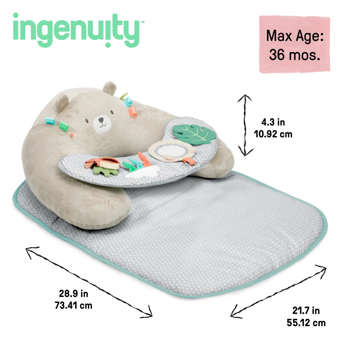 Cozy Prop 4 - in - 1 Sit Up & Prop Activity Mat - Nate | Sit & Play | Ingenuity for Mamas & Papas LB - 6hr