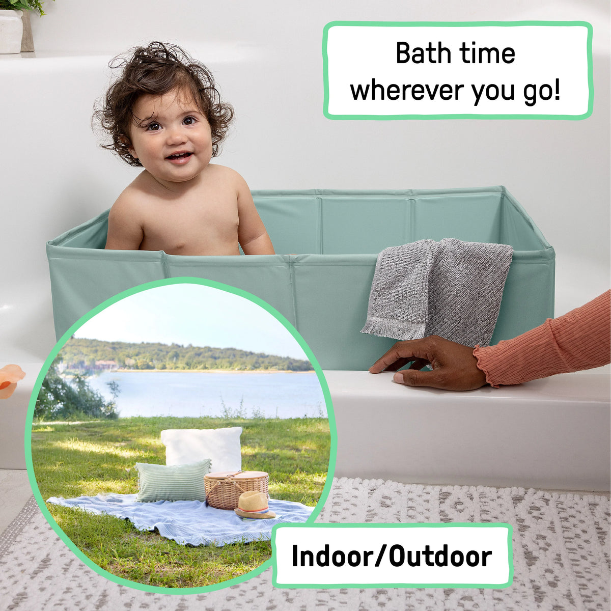 Ingenuity Tuckaway Foldable Toddler Bathtub