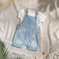 Denim Dungarees & White T Shirt - 2 Piece Set | Set | Mamas & Papas for Mamas & Papas LB - 6hr
