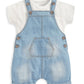 Denim Dungarees & White T Shirt - 2 Piece Set | Set | Mamas & Papas for Mamas & Papas LB - 6hr