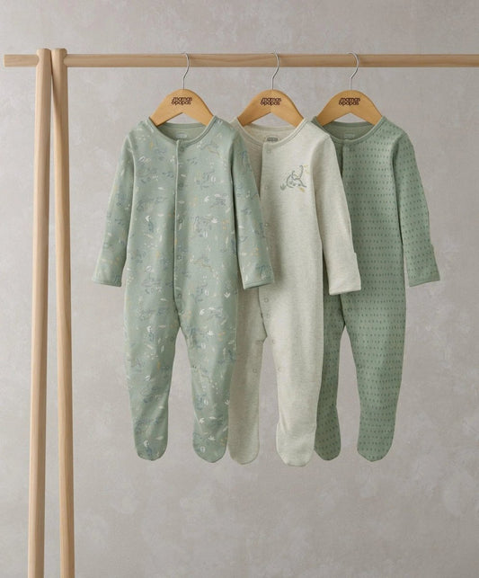 Dino Sleepsuits (Set of 3) | Sleepsuit | Mamas & Papas for Mamas & Papas LB - 6hr