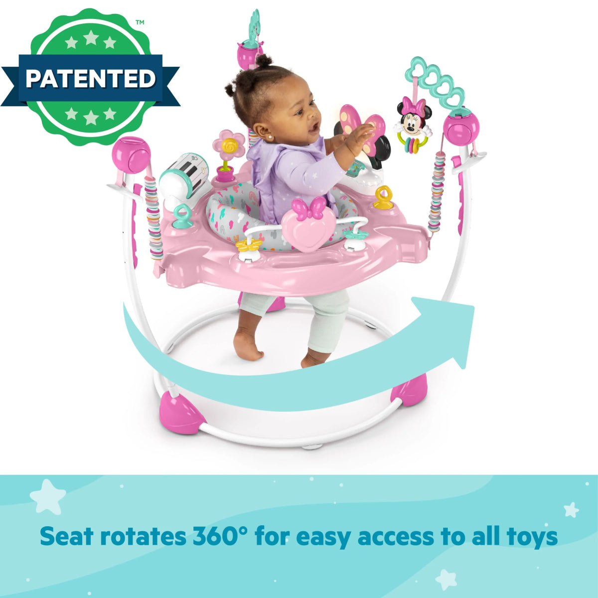 Disney Baby Minnie Mouse Forever Besties Baby Activity Jumper | Walker | Bright Starts for Mamas & Papas LB - Activity & Sensory Toys