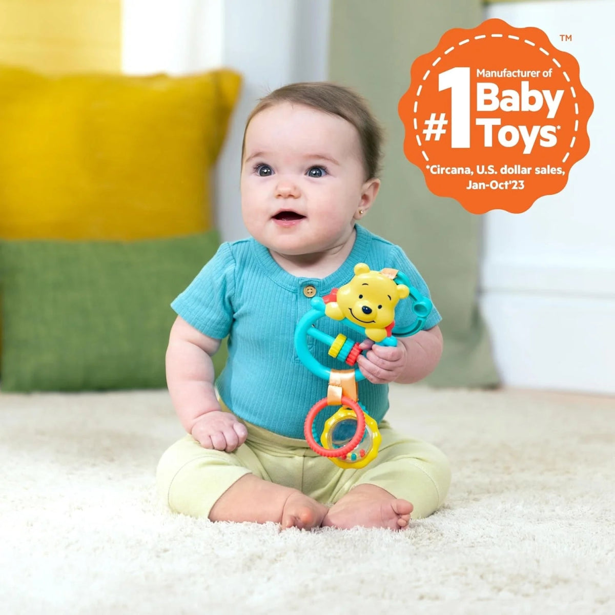 Disney Winnie the Pooh Activity Toy, Unisex Baby Stroller Toy | Activity Toy | Bright Starts for Mamas & Papas LB - 6hr