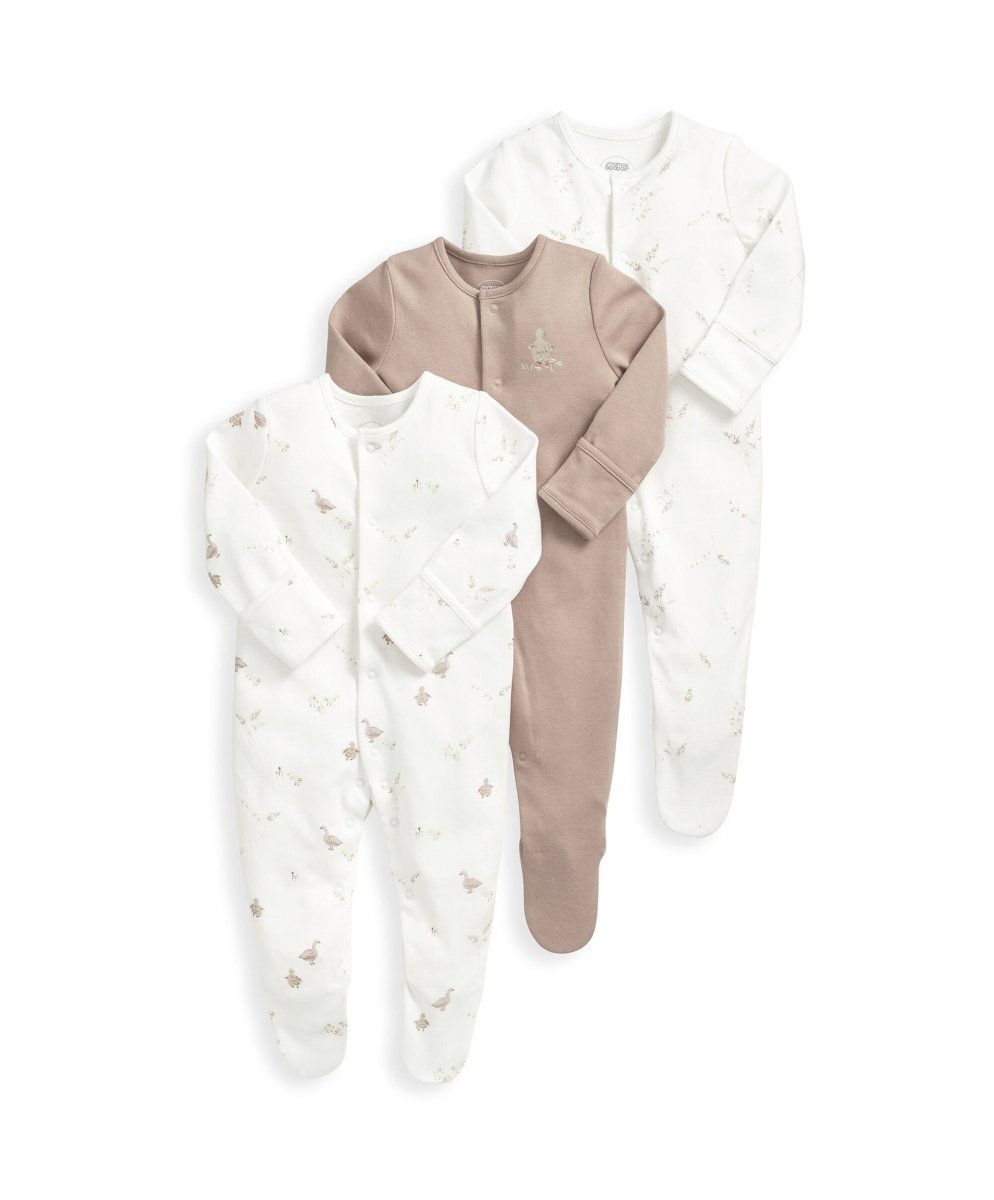 Down By Lake Sleepsuits (Set of 3) | Sleepsuit | Mamas & Papas for Mamas & Papas LB - 6hr