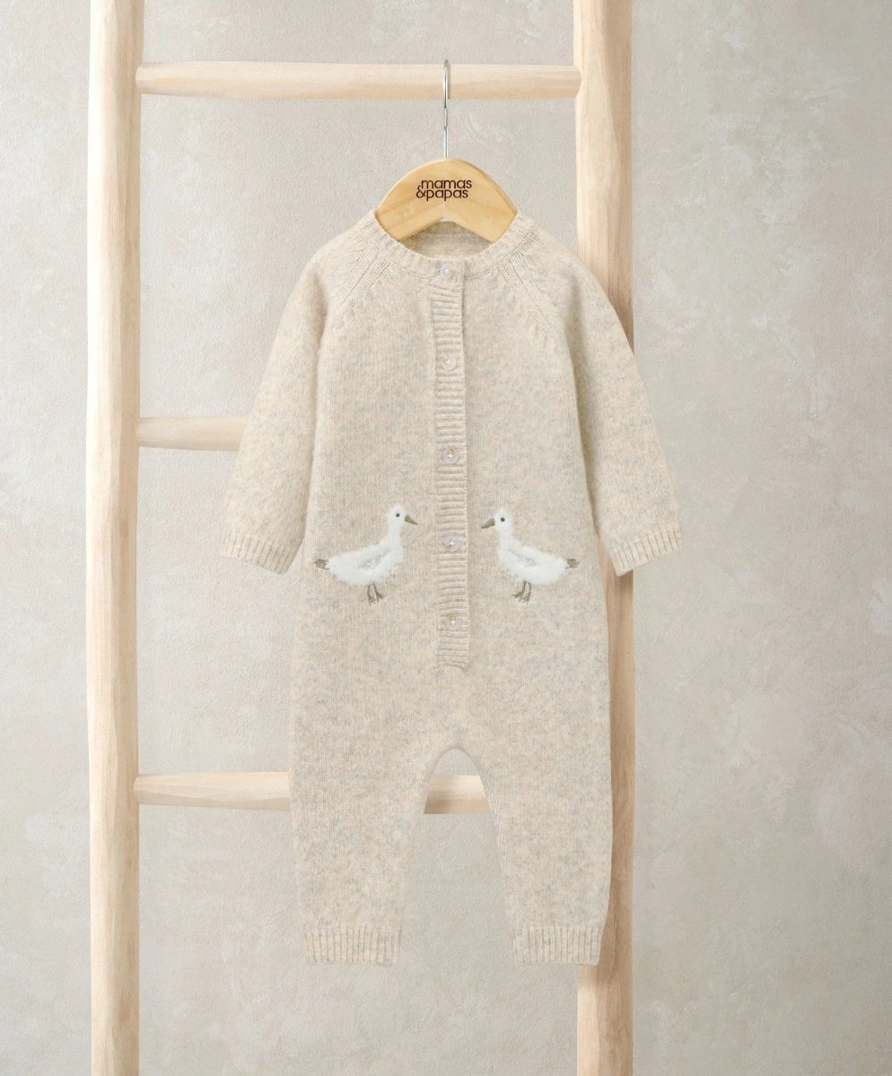 Duck Knitted Romper – Oatmeal | Romper | Mamas & Papas for Mamas & Papas LB - 6hr