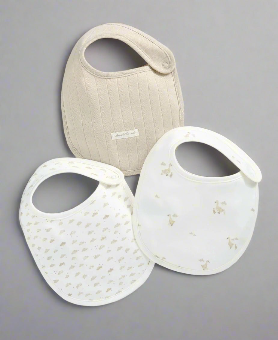 Duckling (Set of 3) | Bib | Mamas & Papas for Mamas & Papas LB - Bibs & Muslins