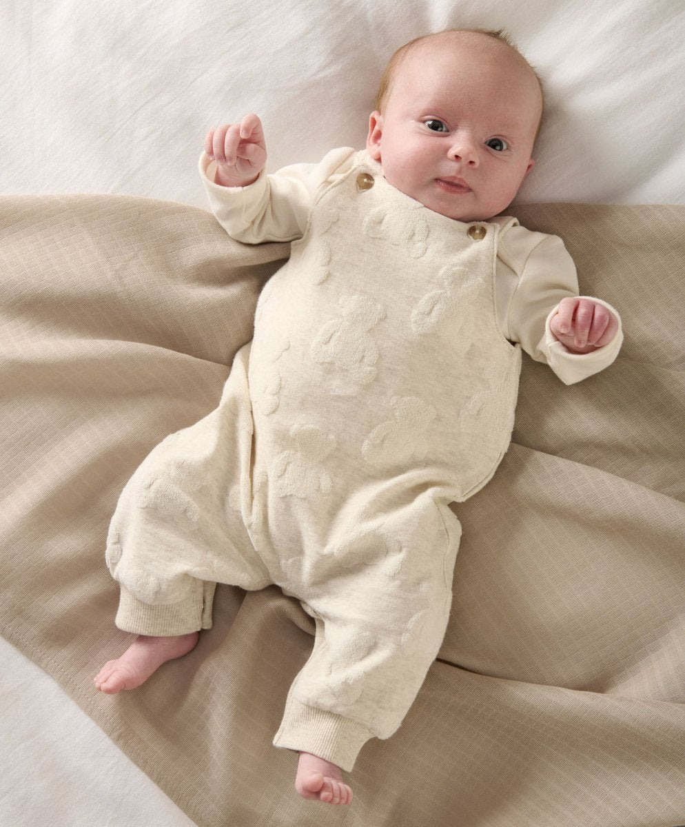 Dungarees & Bodysuit Outfit Set - Teddy Bear | Set | Mamas & Papas for Mamas & Papas LB - 6hr