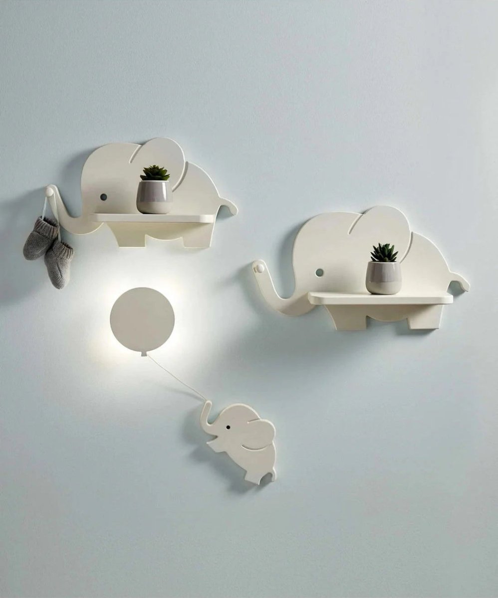 Elephant Shelves & Nightlight | Nursery Decor | Mamas & Papas for Mamas & Papas LB - 6hr