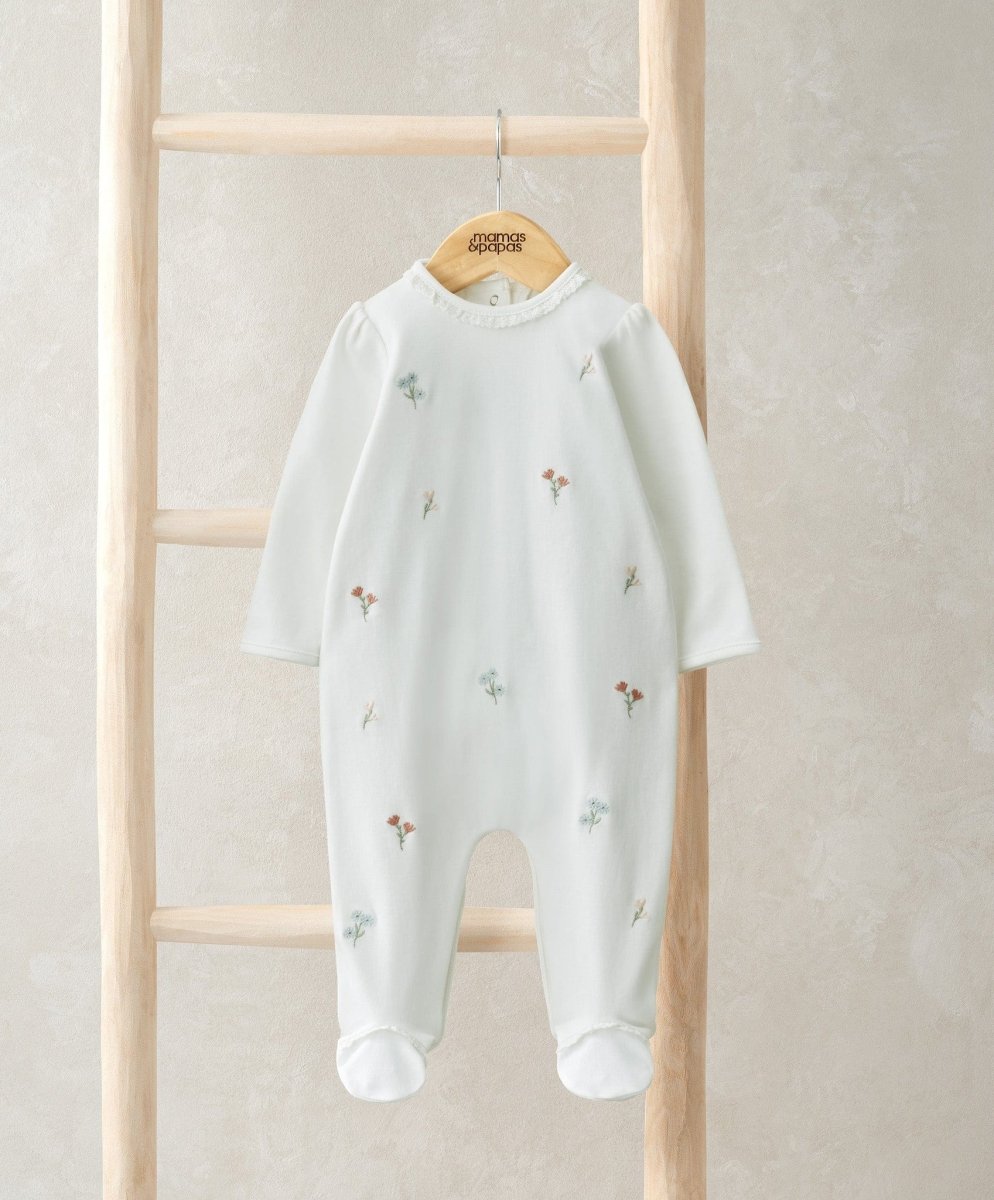 Embroided Flowers All in One | Sleepsuit | Mamas & Papas for Mamas & Papas LB - 6hr