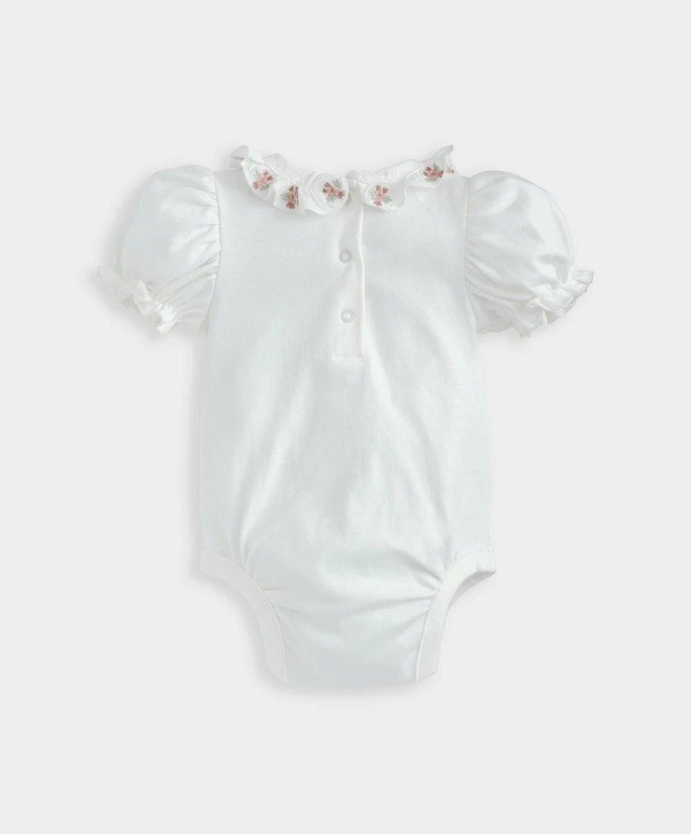 Embroidered Collar Bodysuit | Bodysuit | Mamas & Papas for Mamas & Papas LB - 6hr
