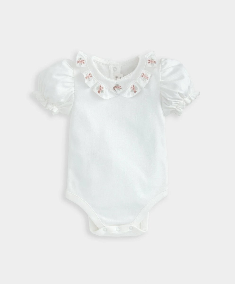 Embroidered Collar Bodysuit | Bodysuit | Mamas & Papas for Mamas & Papas LB - 6hr