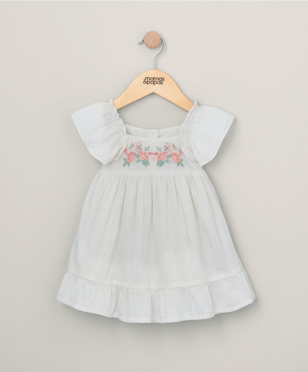Embroidered Flower Dress | Dress | Mamas & Papas for Mamas & Papas LB - 6hr