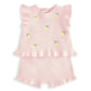 Embroidered Knit Top & Shorts Set (2 Pieces) - Pink | Set | Mamas & Papas for Mamas & Papas LB - 6hr